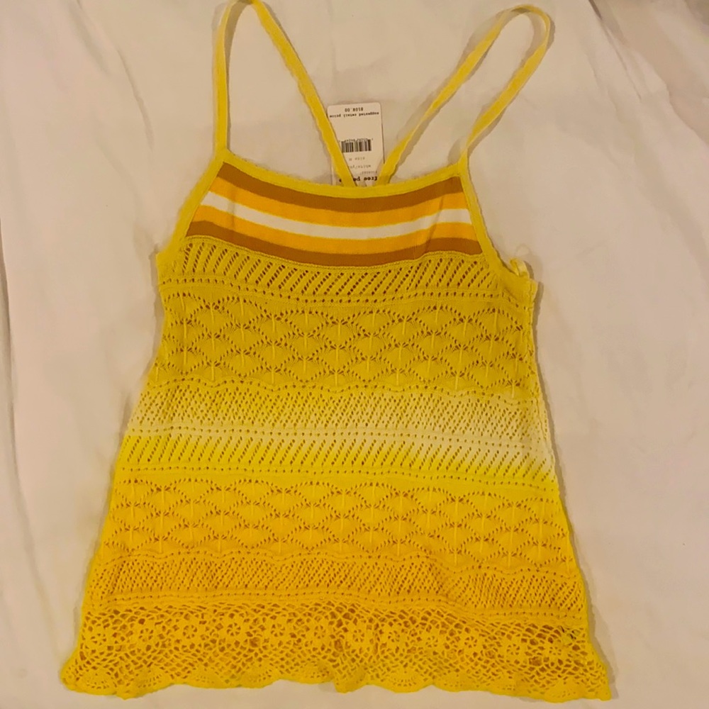 NWT FREE PEOPLE BOHO CROCHET TANK SZ M